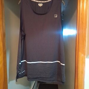 And1 Black Men's Athletic Tank with White Stripe